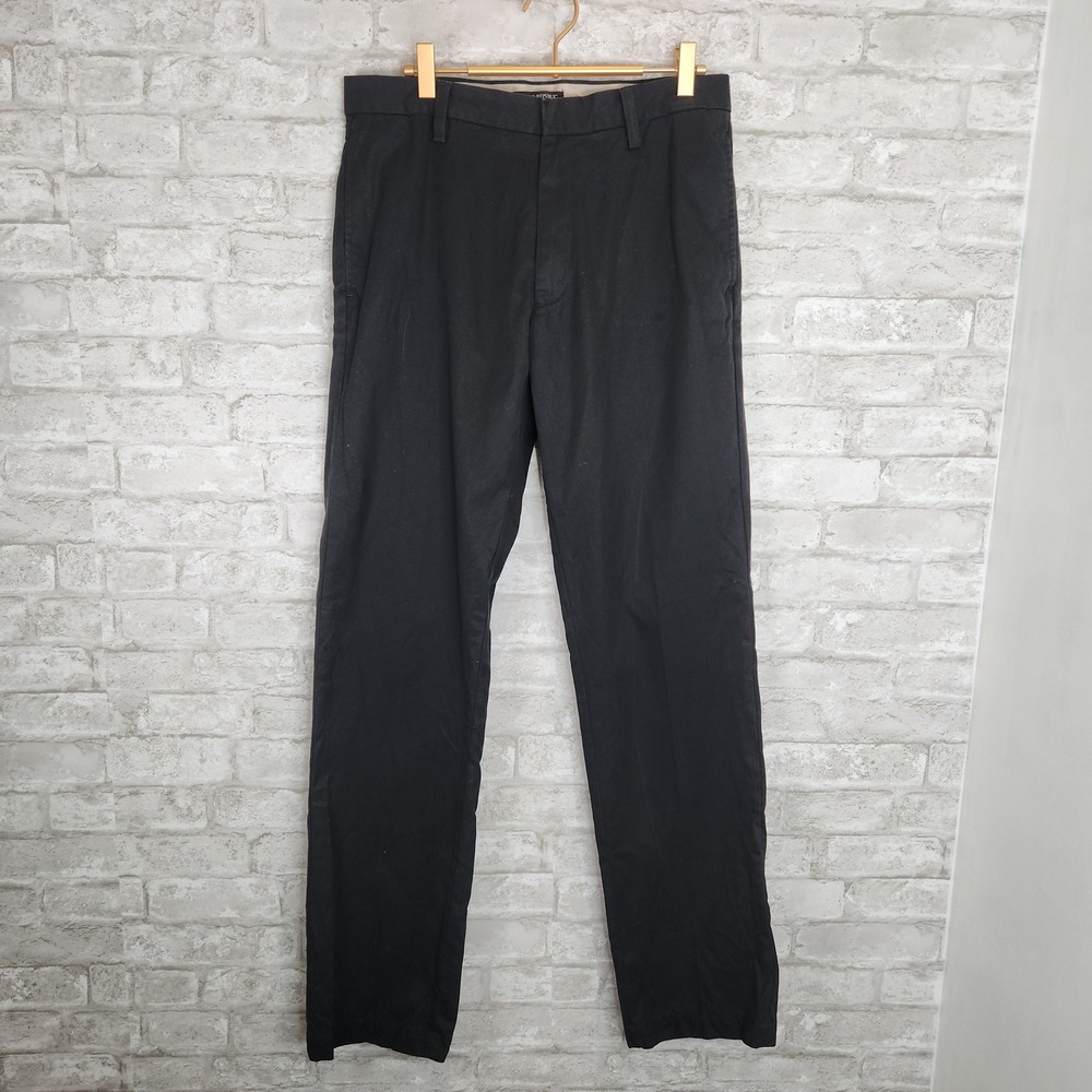 Banana Republic Gavin Chino Black Straight Leg Pants Classic Preppy 31